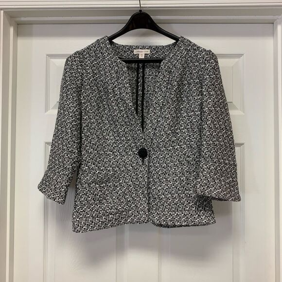 Coldwater Creek Tweed Spring Jacket Blazer sz 10 - Picture 1 of 5